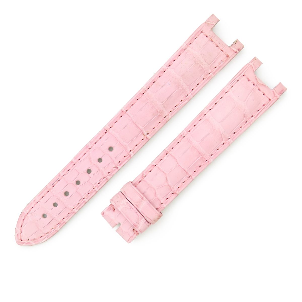 ［鑑定済］　カルティエ　純正ベルト　AXE レザー　クロコダイルネイビー 鑑定済］ カルティエ 純正ベルト AXE レザー クロコダイルネイビー