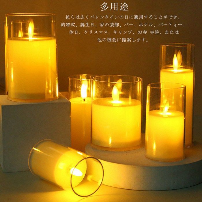 LEDキャンドル143個（電池入り）リモコン付き kcdl-led-3set-3.jpg