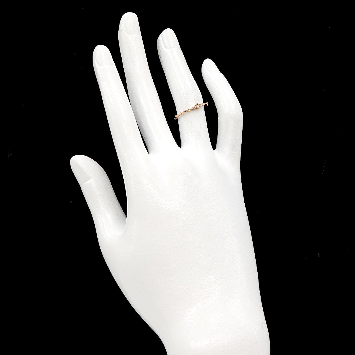 アガット agate 9号 リング ダイヤ 0.08ct K18 PG ピンクゴールド 750  