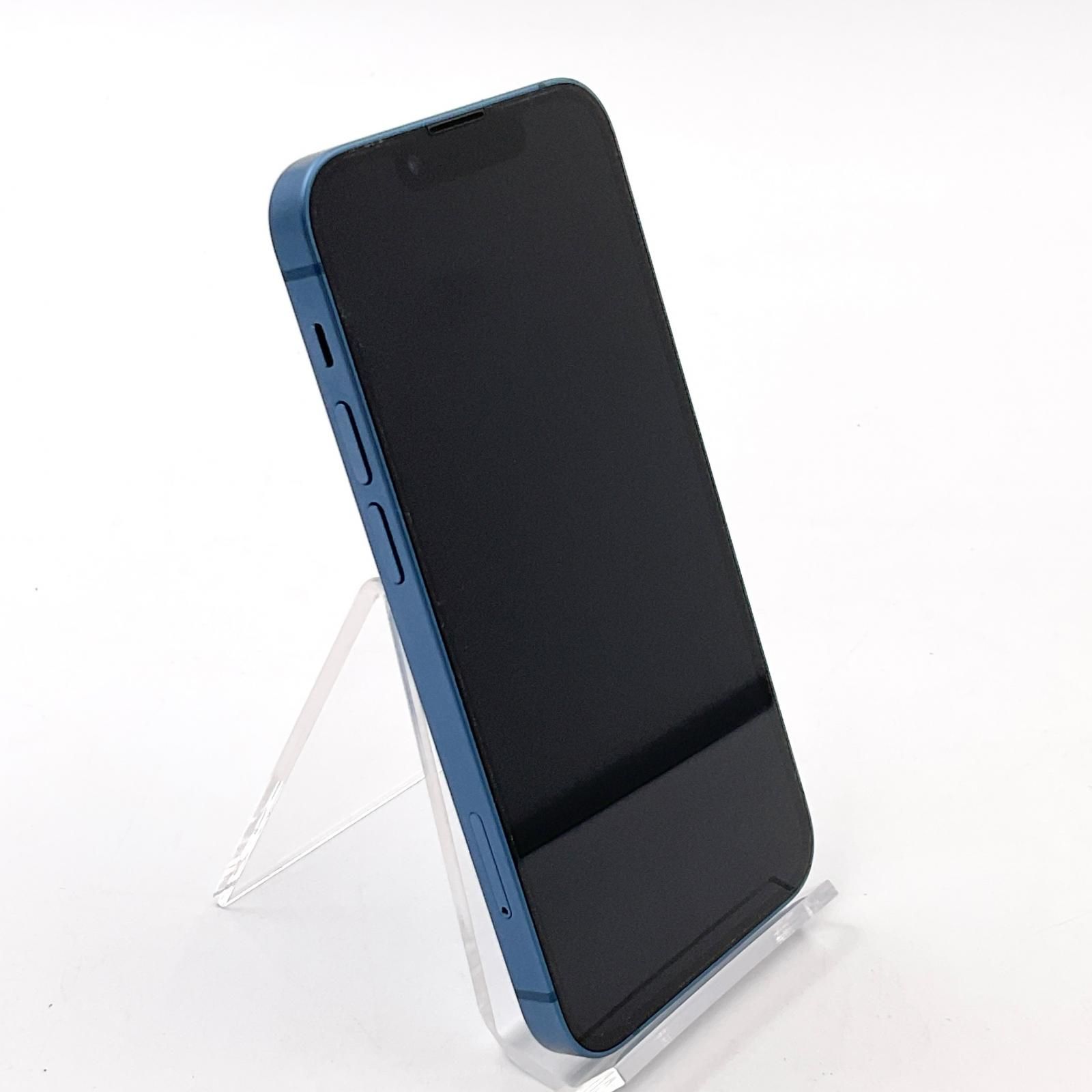 iPhone 13 mini 128GB ブルー au 白ロム 77.4 難有 最速発送