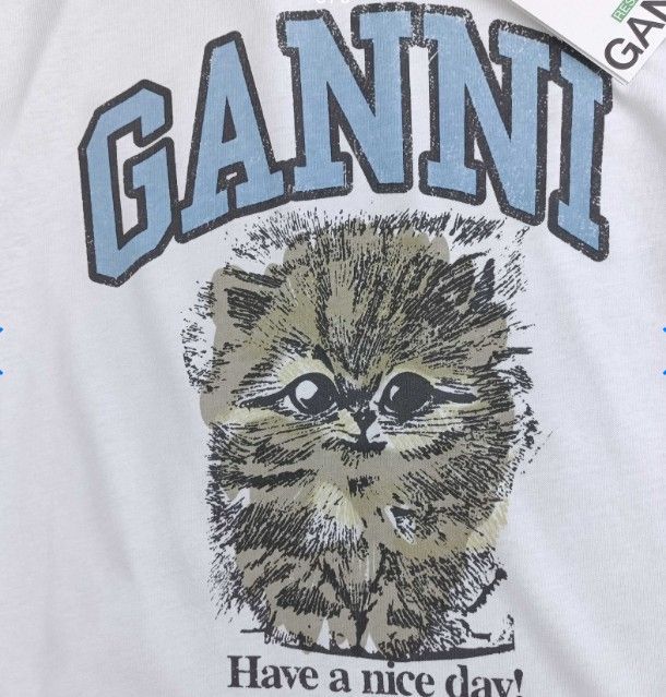 GANNI キティ マーゴット リラックスTシャツ★人気★残りわずか GANNI】 キティ マーゴット リラックス Tシャツ グラフィック2色