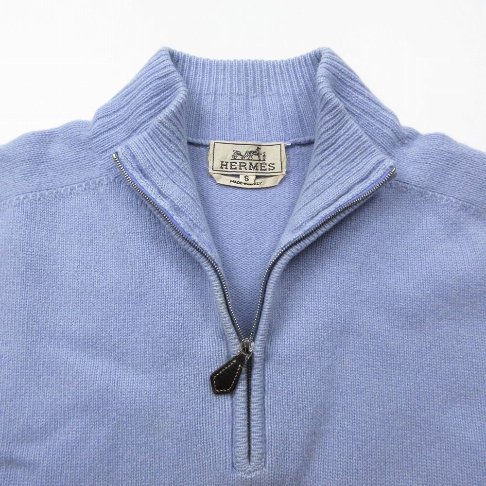 HERMESエルメス伊カシミヤカシミア100雪柄ハーフZIPプルオーバーセーター HERMESエルメス伊カシミヤカシミア100雪柄ハーフZIPプルオーバー