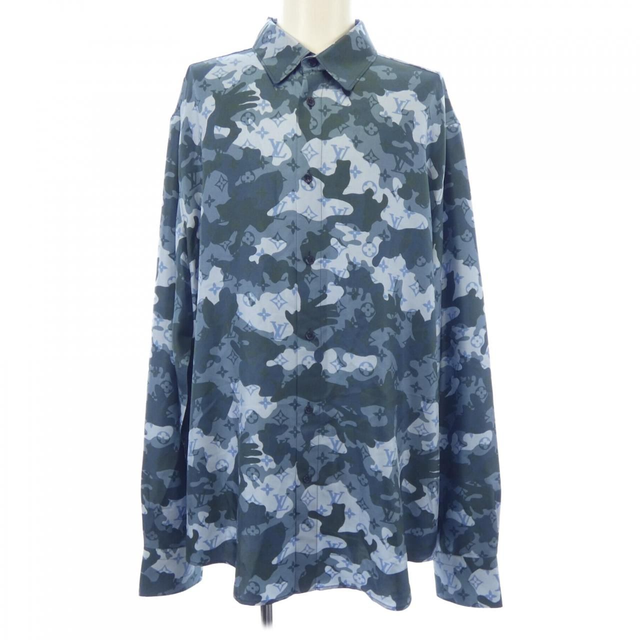 ルイヴィトン LOUIS VUITTON モノグラムカモレギュラーシルクシャツ HJS11WXFU シャツ
