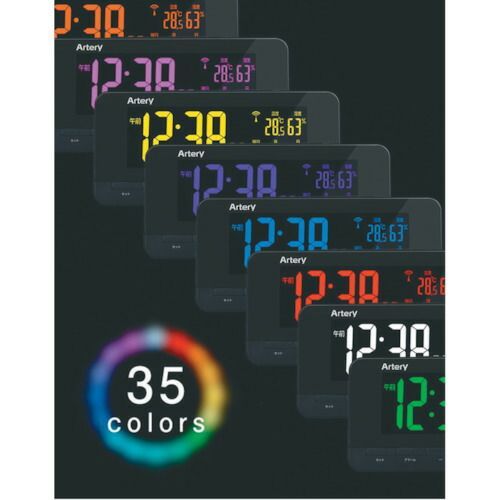 ＡＤＥＳＳＯ　レインボーディスプレイ電波クロック
