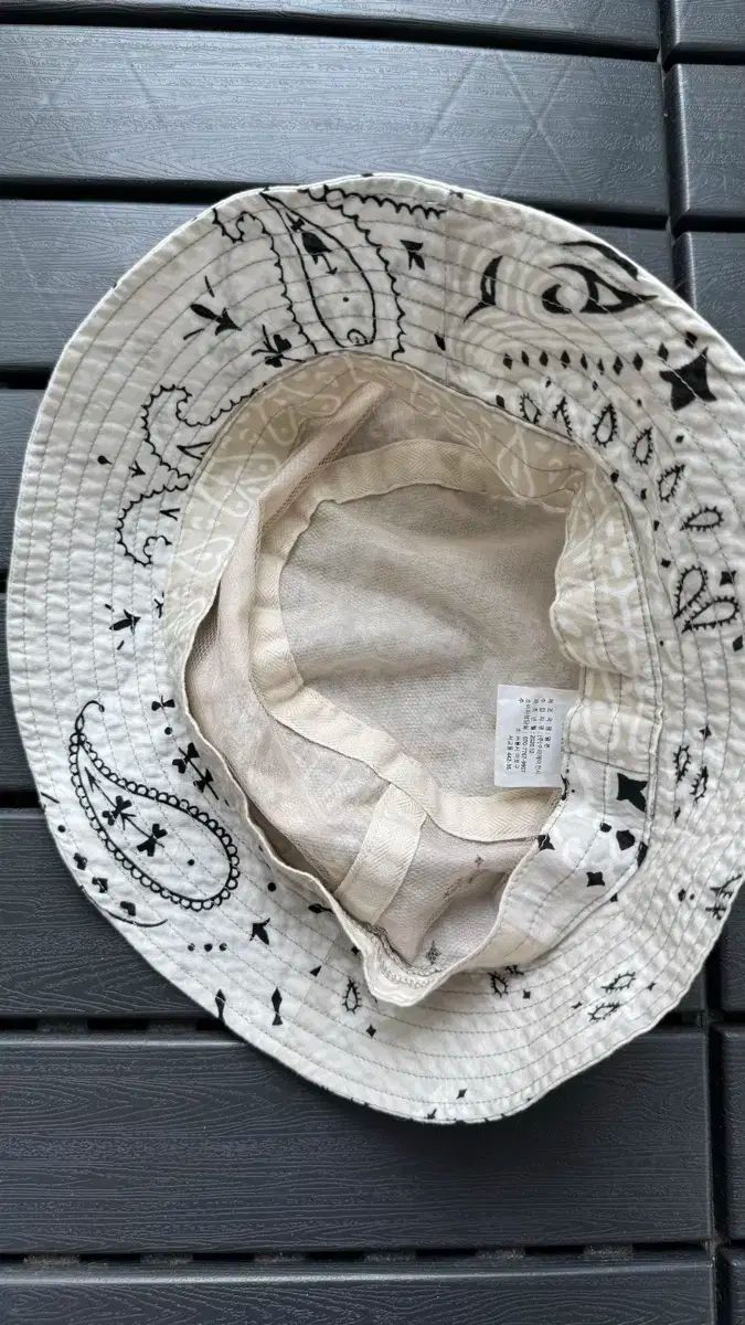 KAPITAL(キャピタル) バンダナ パッチワーク バケットハット ホワイト