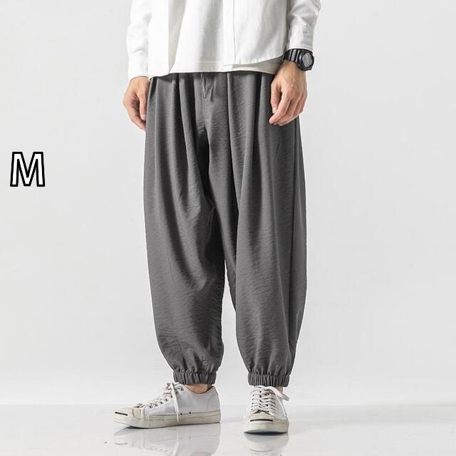 M 秋冬 コーデ メンズ 服 シンプル ファッション オシャレ 大人 かっこいい 大きいサイズ ストリート 紳士服 スポーツ ワイド レッグ パンツ レトロ ズボン 袖口