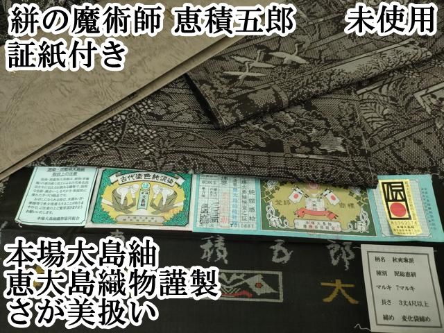 平和屋本店□極上 絣の魔術師 恵積五郎 本場大島紬 恵大島織物