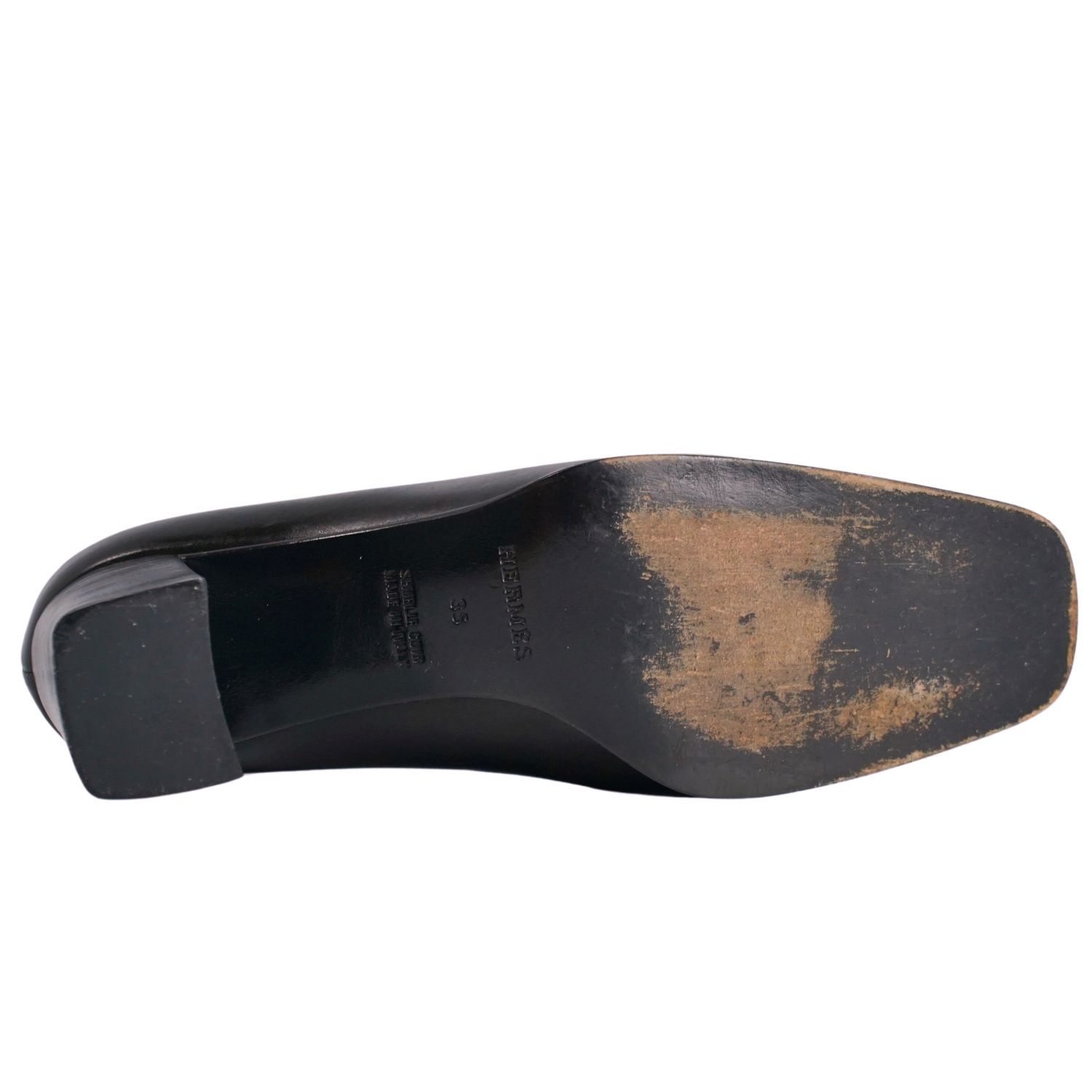 安い！かわいい！ エルメス HERMES パンプス グレナン金具 レザー ヒール シューズ どんなシーンにも使える