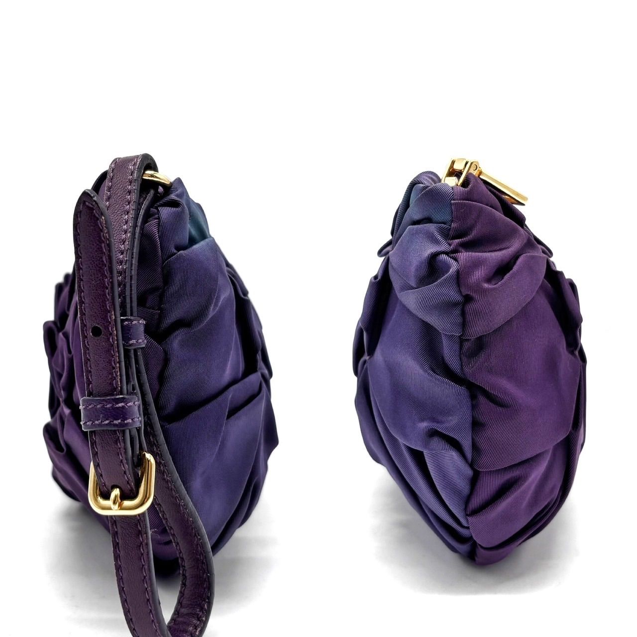 ✨良品✨ PRADA プラダ ハンドバッグ ポーチ リボン 三角パレード