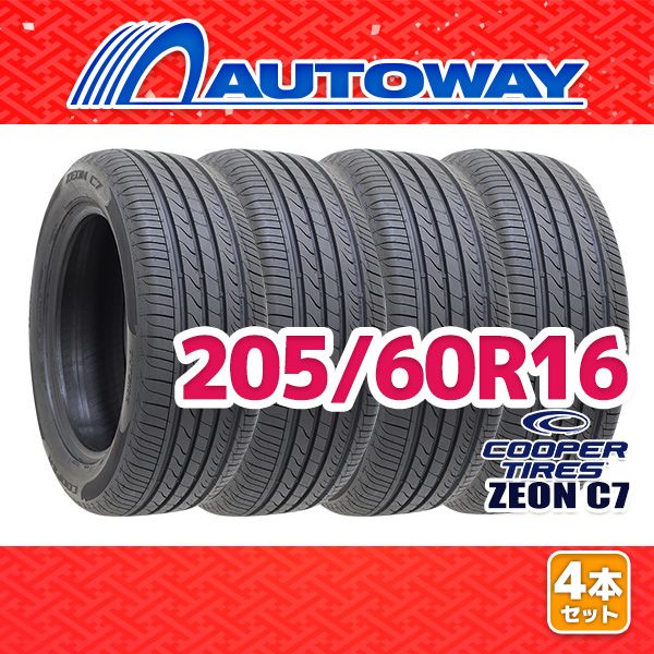 AUTOWAY 205 60R16 サマータイヤ COOPER ZEON C7 16インチ 4本セット 夏タイヤ オートウェイ