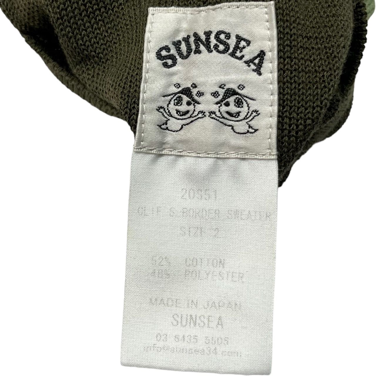 SUNSEA(サンシー) 20SS CLIFs Border Sweater/ボーダーセーター/半袖ニット 20S51 SIZE 2(M) ベージュ×カーキ×ライトグリーン  - メルカリ