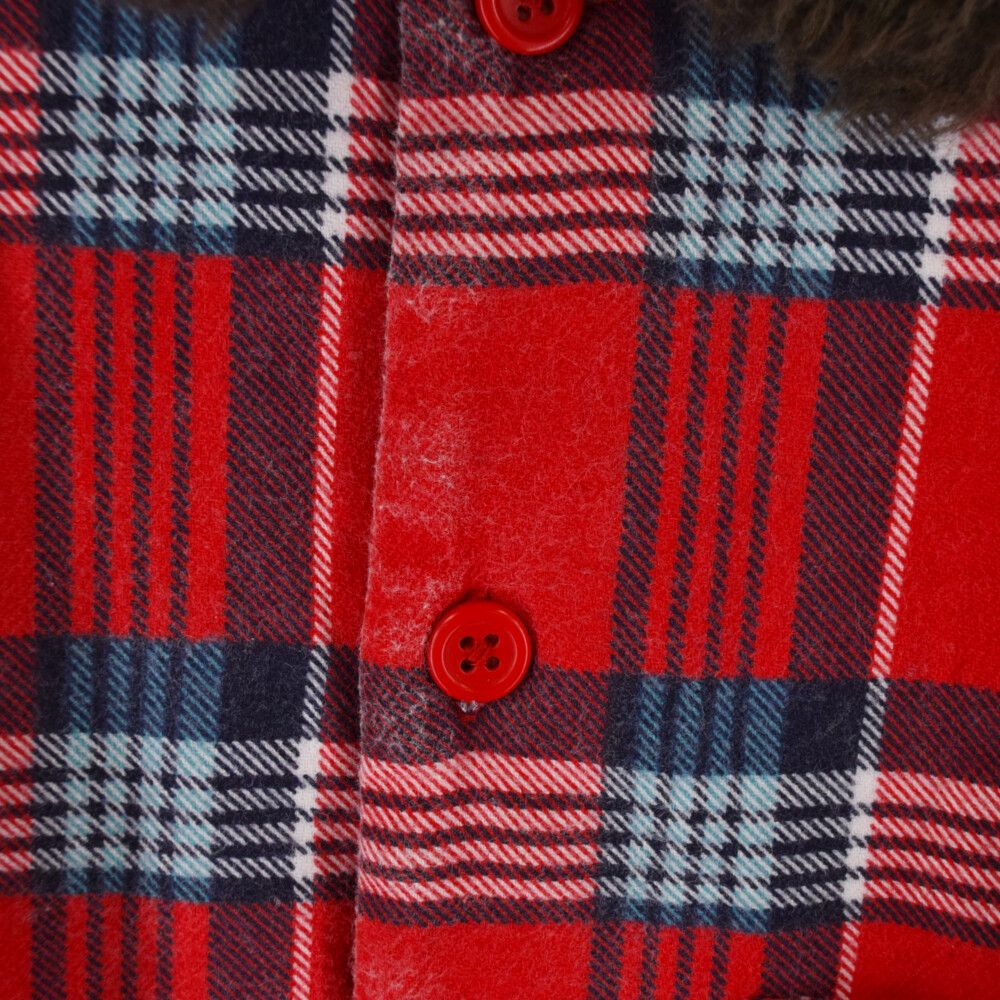 SUPREME (シュプリーム) 21AW Faux Fur Collar Flannel Shirt フェイク