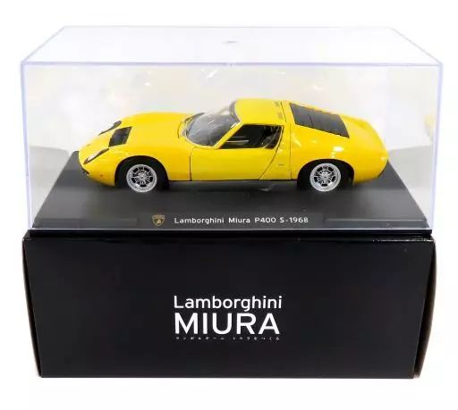 ミニカー　1/24 ランボルギーニ ミウラ(イエロー) 「ランボルギーニ ミウラをつくる」 定期購読申込者特典2 中古】ミニカー 1/24 ランボルギーニ ミウラ(イエロー