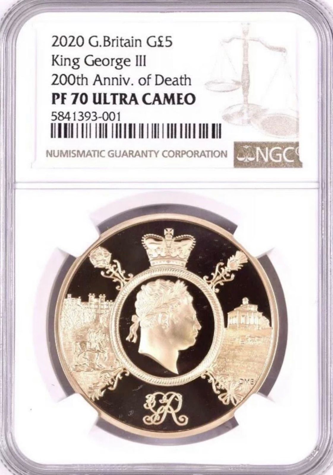 イギリス 金貨 2020 5ポンド NGC PF70UC ジョージ三世 - メルカリ