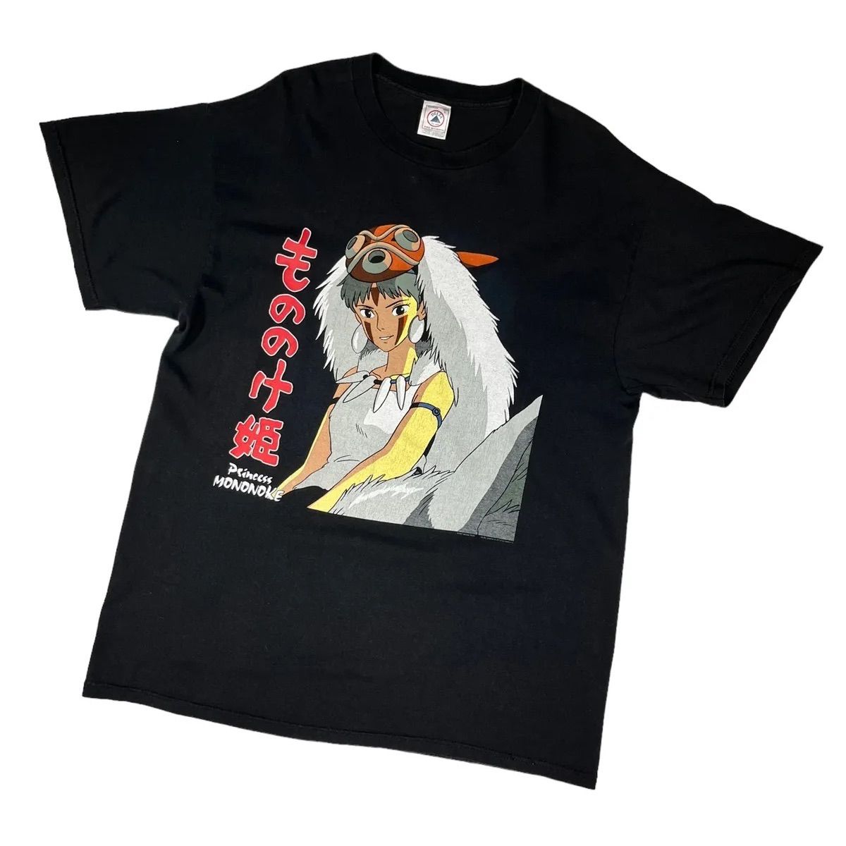 もののけ姫 Tシャツ ジブリ vintage XL アニメ 90s袖丈25cm - Tシャツ 