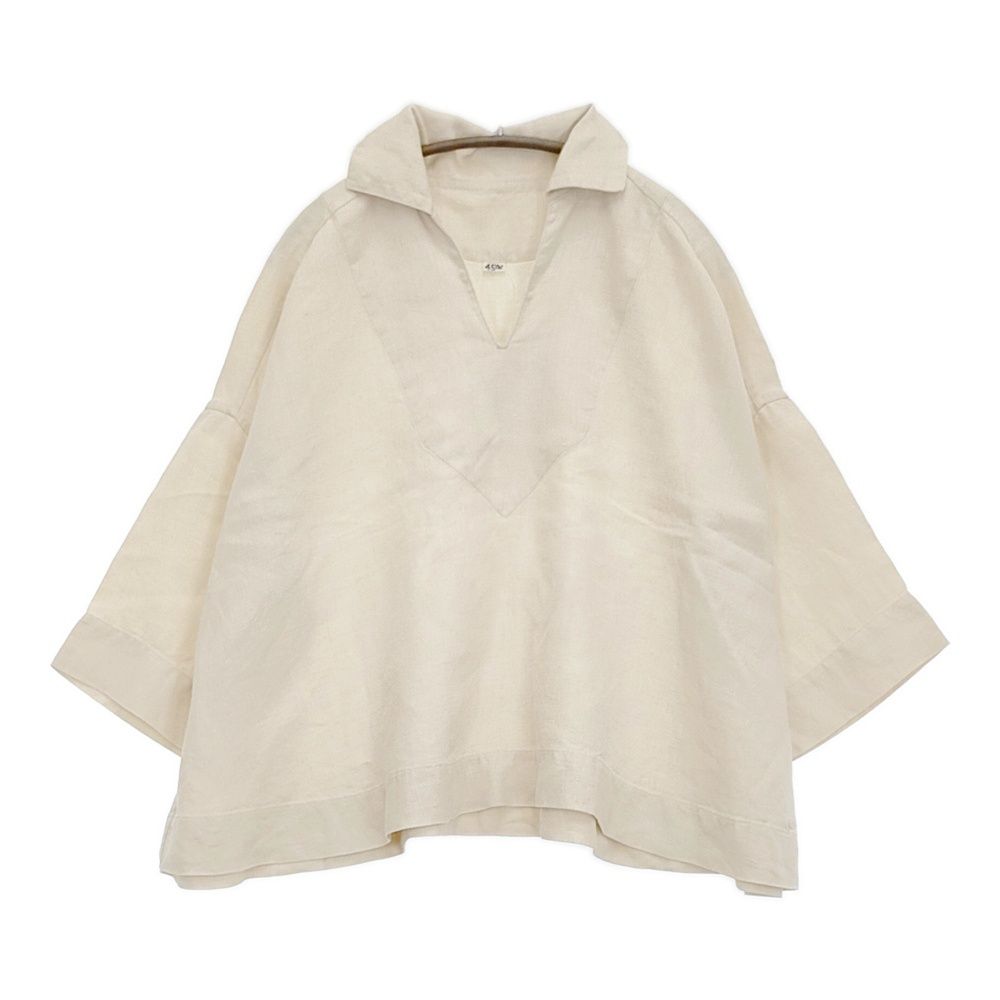 45R/45rpm ズック麻世妙のUMiiロハ馬比古ブラウス 定価53900円 シャツ ベージュ レディース フォーティーファイブアールピーエム【中古】5-0908M♪ 45R/45rpm ズック麻世妙のUMiiロハ馬比古ブラウス 定価53900円 シャツ