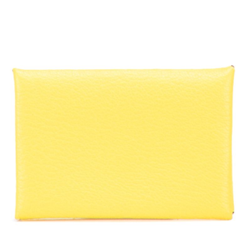 エルメス カルヴィ ライム イエロー シェーブル レディース HERMES 228-32190
