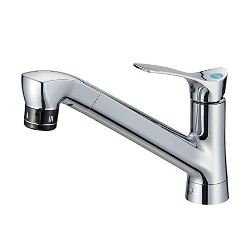 SANEI サンエイ シングル混合栓 ウルトラファインバブル発生装置付 上面施工 K87121ET6JV-13 シルバー