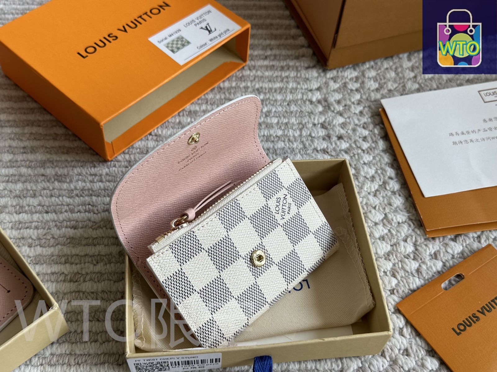 今日特価】LV ルイ・ヴィトン コインケース 白いチェック柄