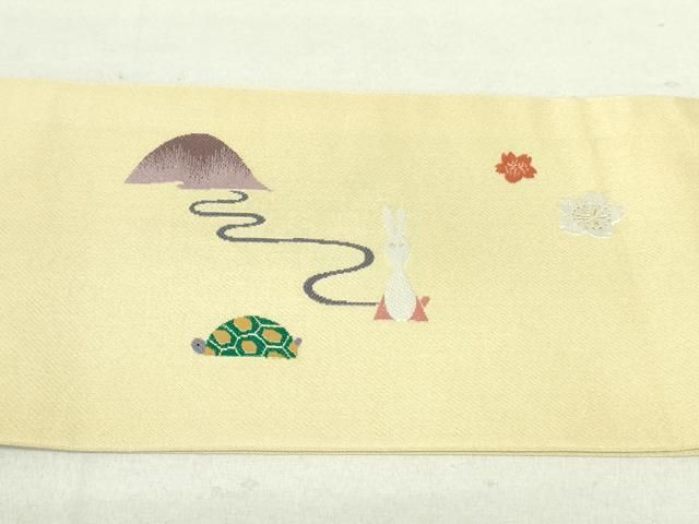 平和屋着物○つけ帯 紬地 月 兎 正絹 逸品 未使用 DAAU6693ob