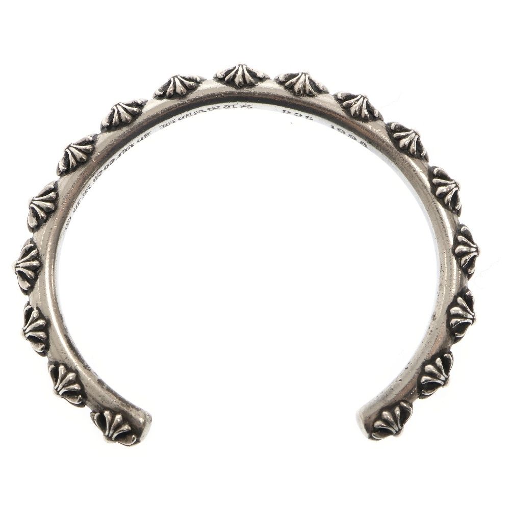 クロムハーツ BANGLE CROSS/クロスバンド シルバーブレスレット メンズ