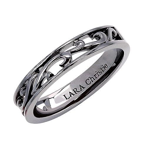 RingSize 21 ララクリスティー リング 指輪 メンズ シルバー ランソー BLACK Label 21号 cr6028-b-21