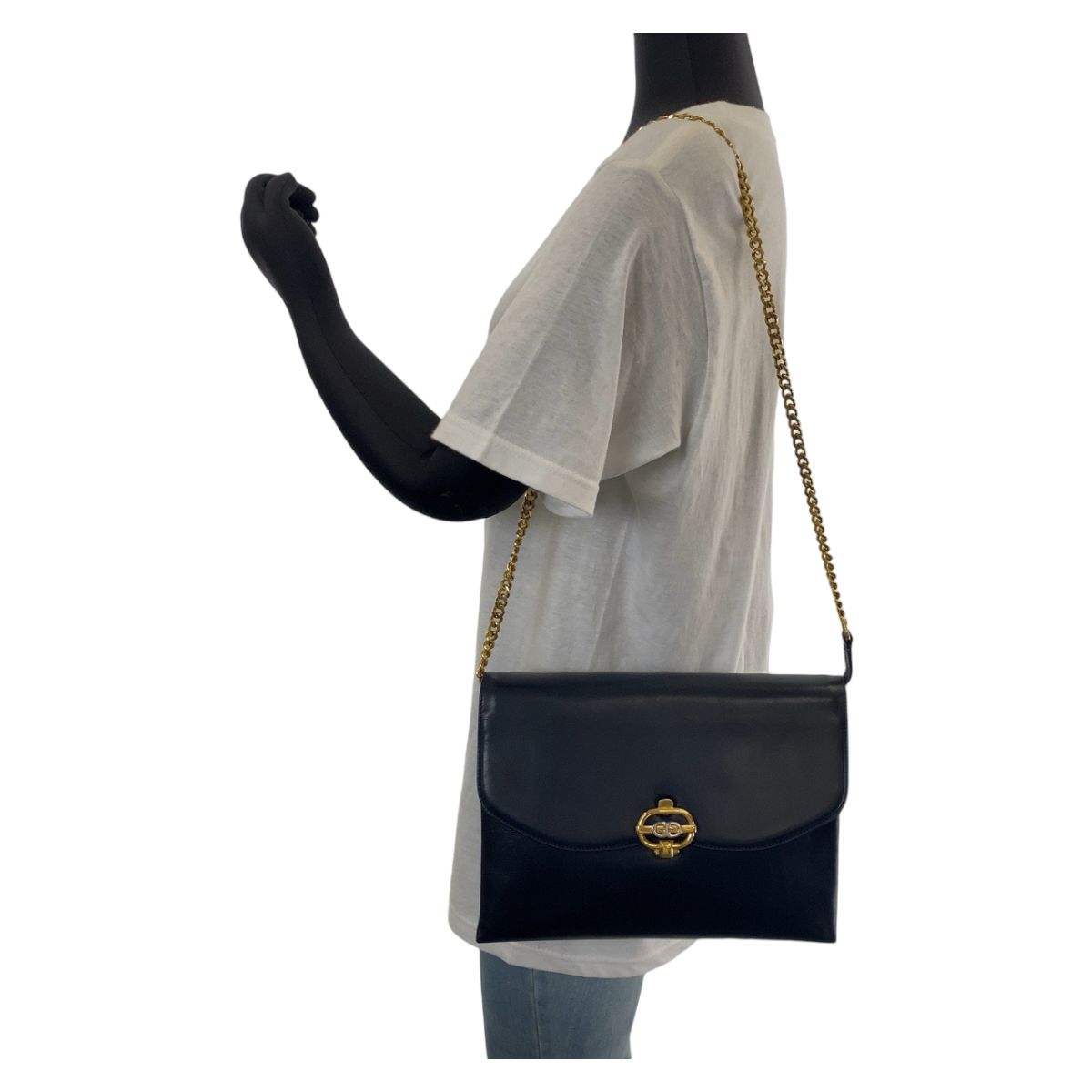 レディース 美品 GUCCI グッチ ヴィンテージ オールドグッチ ブラック 