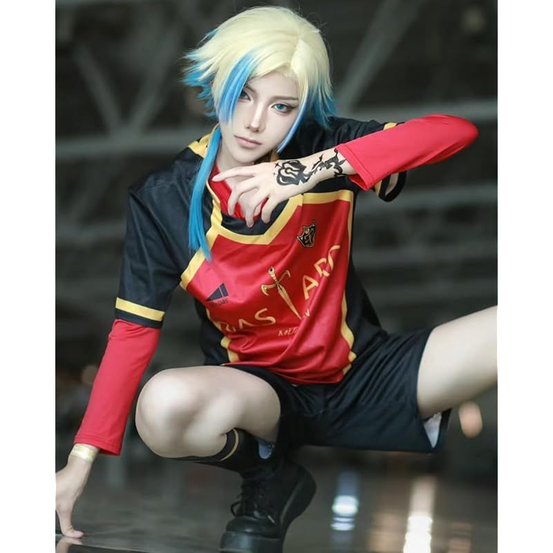 【ちーやん】ブルーロック ミヒャエルカイザー コスプレ ウィッグ ブルーロック ミヒャエル・カイザー コスプレ カイザー ウィッグ