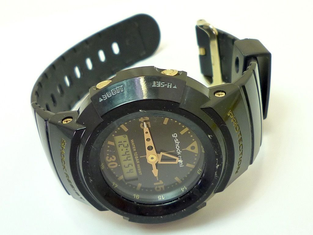 CASIO G-SHOCK mini GMN-500G ブラック ゴールド 5416 カシオ 腕時計 アナデジ ユニセックス お買得 ファン必見 可動品 2