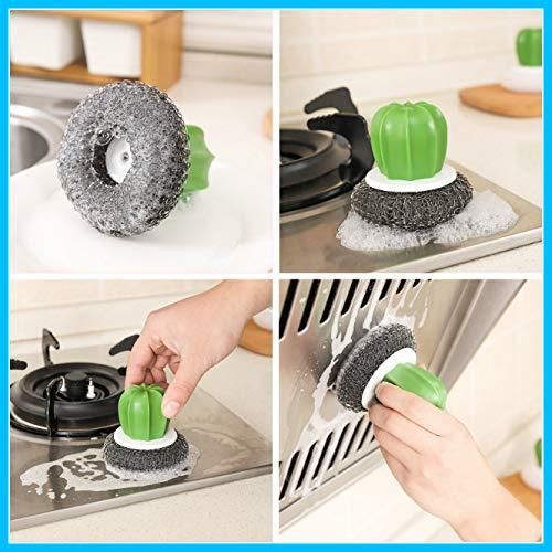 柄付きので手に持ちやすいスポンジ コゲ落とし