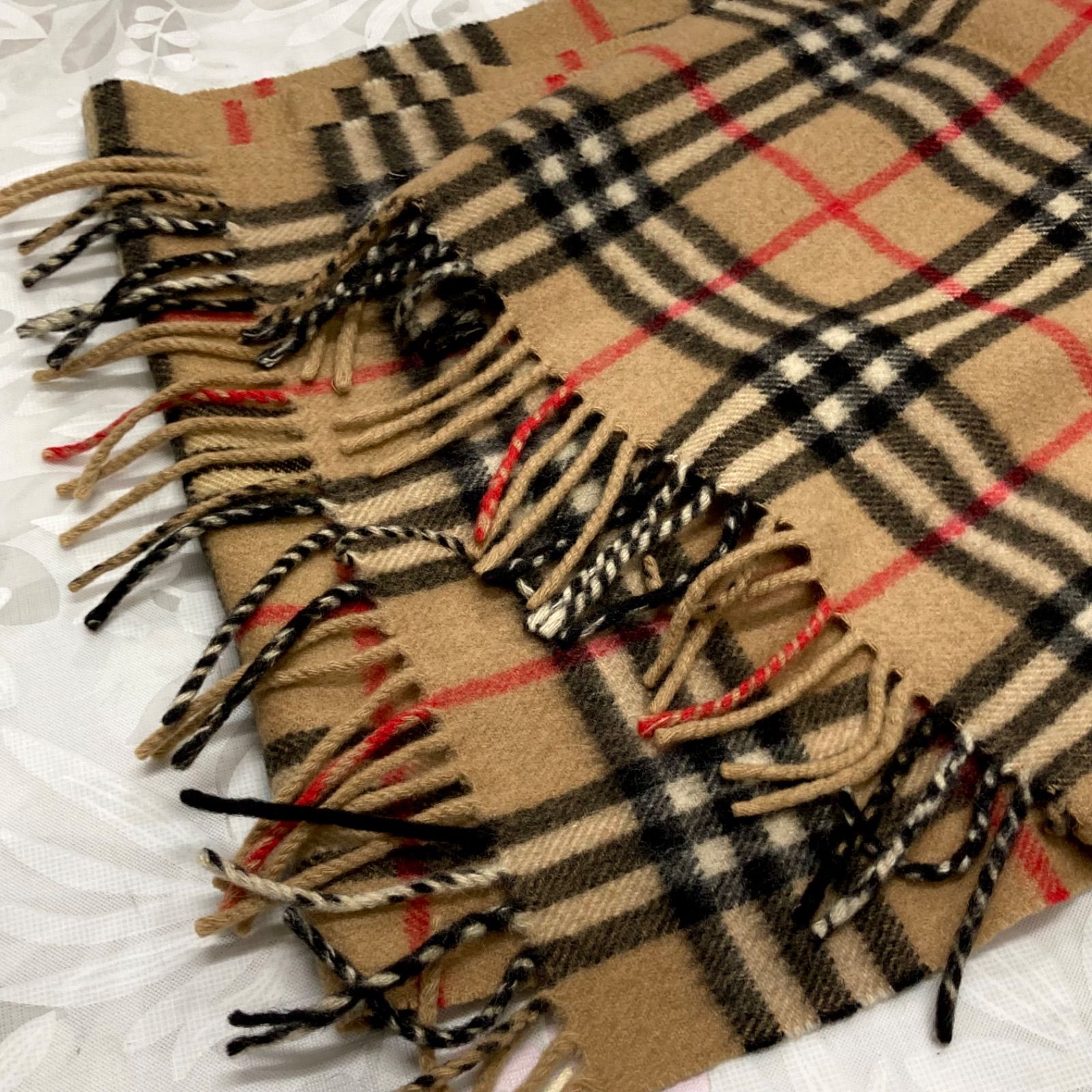 Burberrys バーバリー 定番 チェックマフラー カシミヤ100% CASHMERE