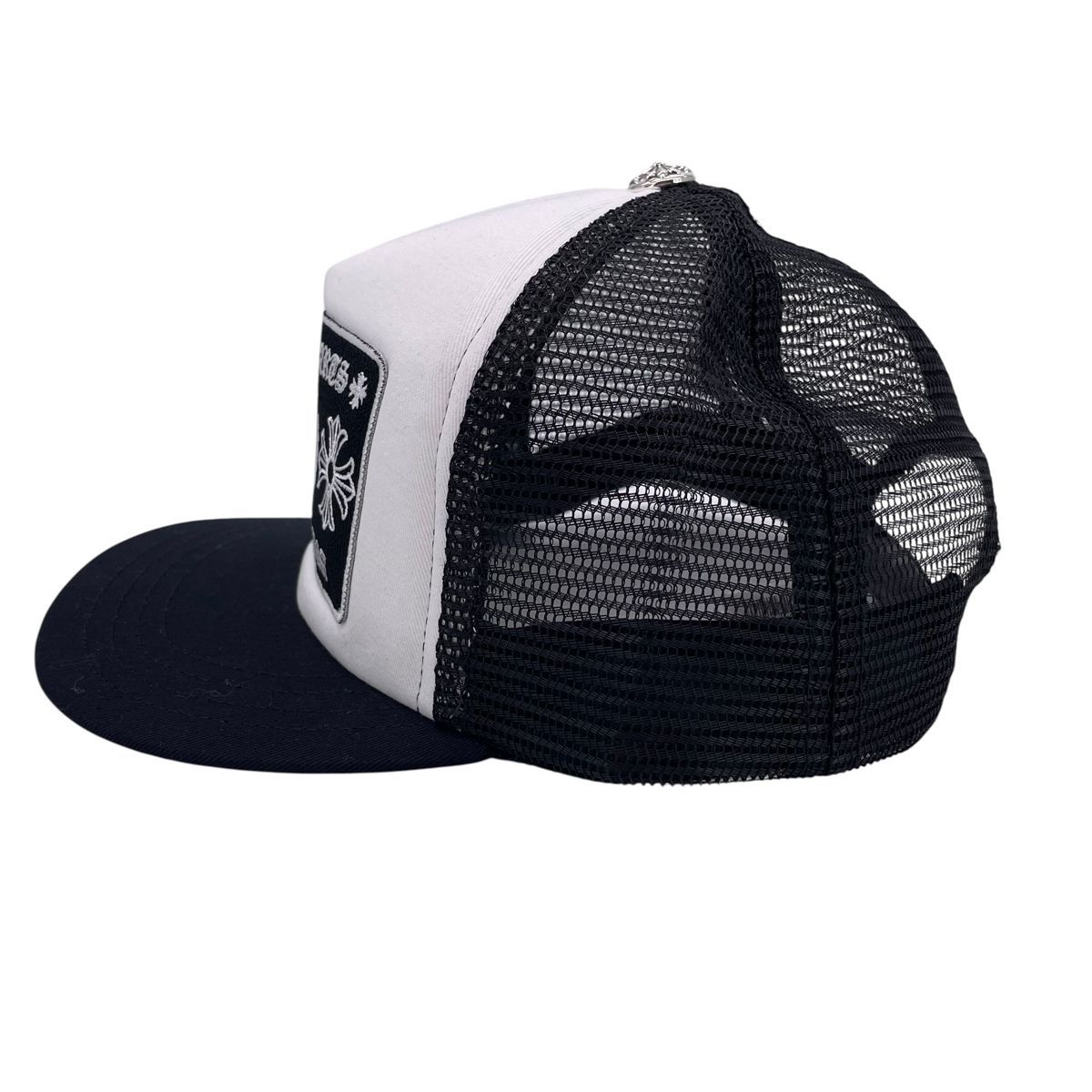 Chrome Heartsブラックトラッカーメッシュキャップ CHROME HEARTS】トラッカー メッシュ キャップ キング タコ