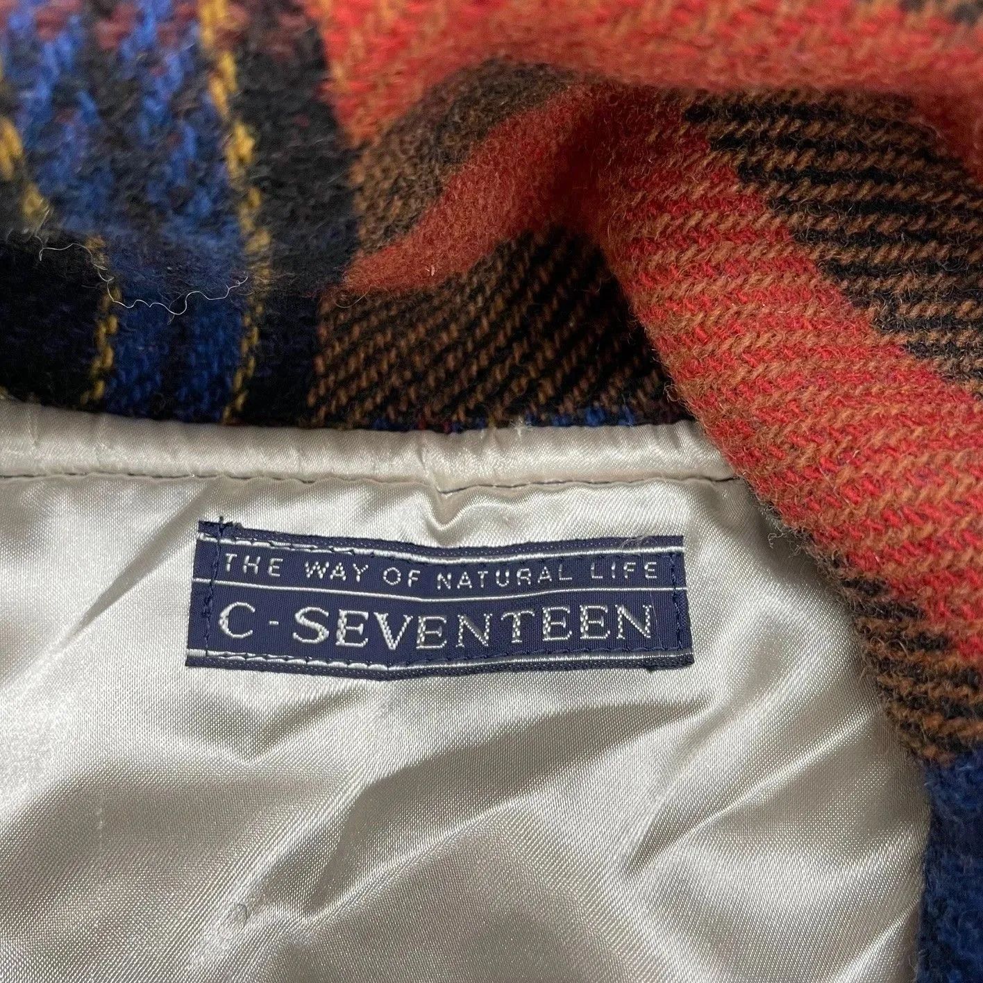 【 C-SEVENTEEN 】シーセブンティーン チェック ダッフルコート 羊毛 C-SEVENTEEN 】シーセブンティーン チェック ダッフルコート 羊毛