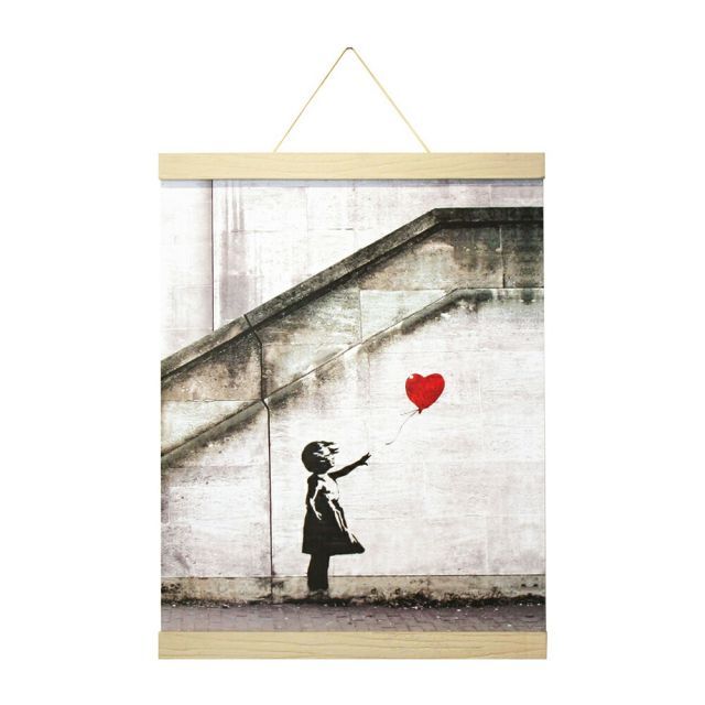 Banksy バンクシー アートフレーム Red Balloon(White Hanger style