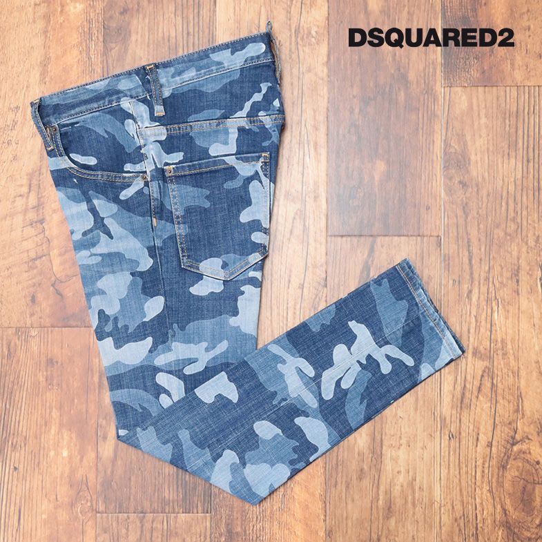 DSQUARED2/44サイズ/デニムパンツ S74LB1100 SKATER JEAN 迷彩柄プリント イタリア製 アンクル丈 美脚  新品/青/ブルー/id133/ - メルカリ