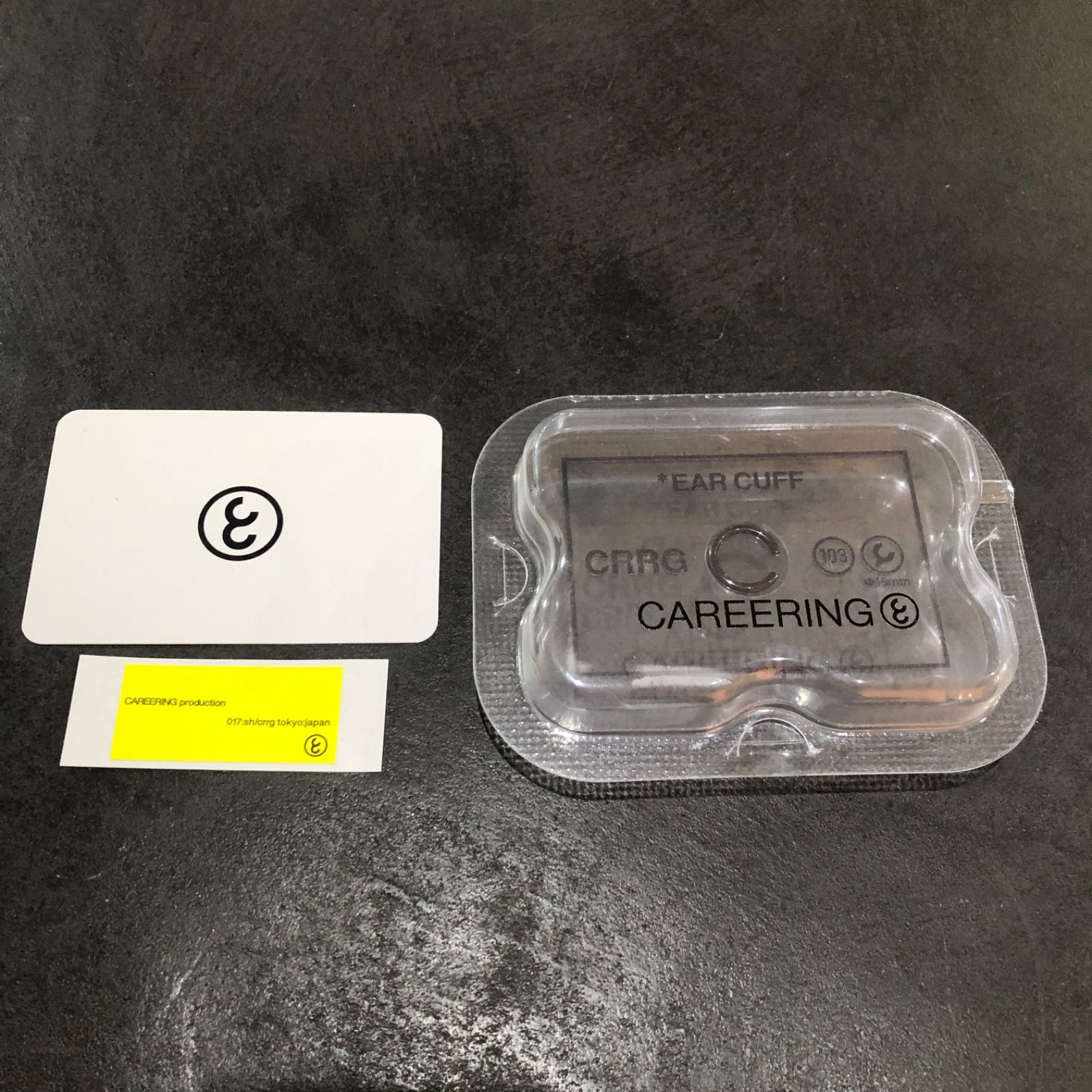 参考上代14300円 ♥品 CAREERING EAR CUFF 103 イヤーカフ キャリアリング ブラック 75366A6