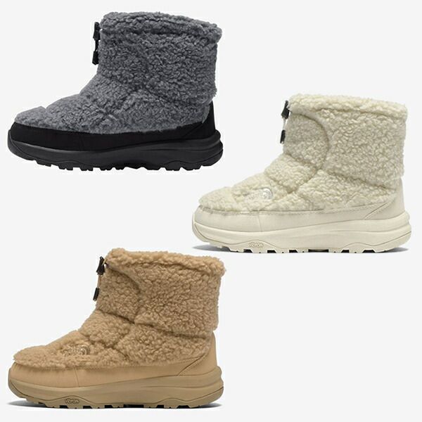 THE NORTH FACE ザノースフェイス 防寒ブーツ W Nuptse Bootie Short Fleece ヌプシ ブーティ ショート フリース NFW52476 レディース オートミール 7 25.0cm