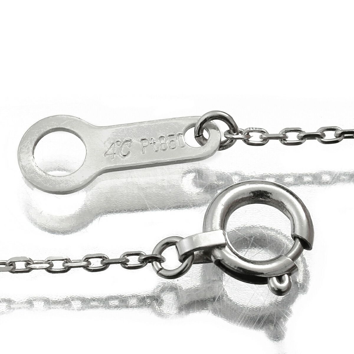 4℃ ペンダントネックレス ダイヤモンド Pt850 ヨンドシー 中古 