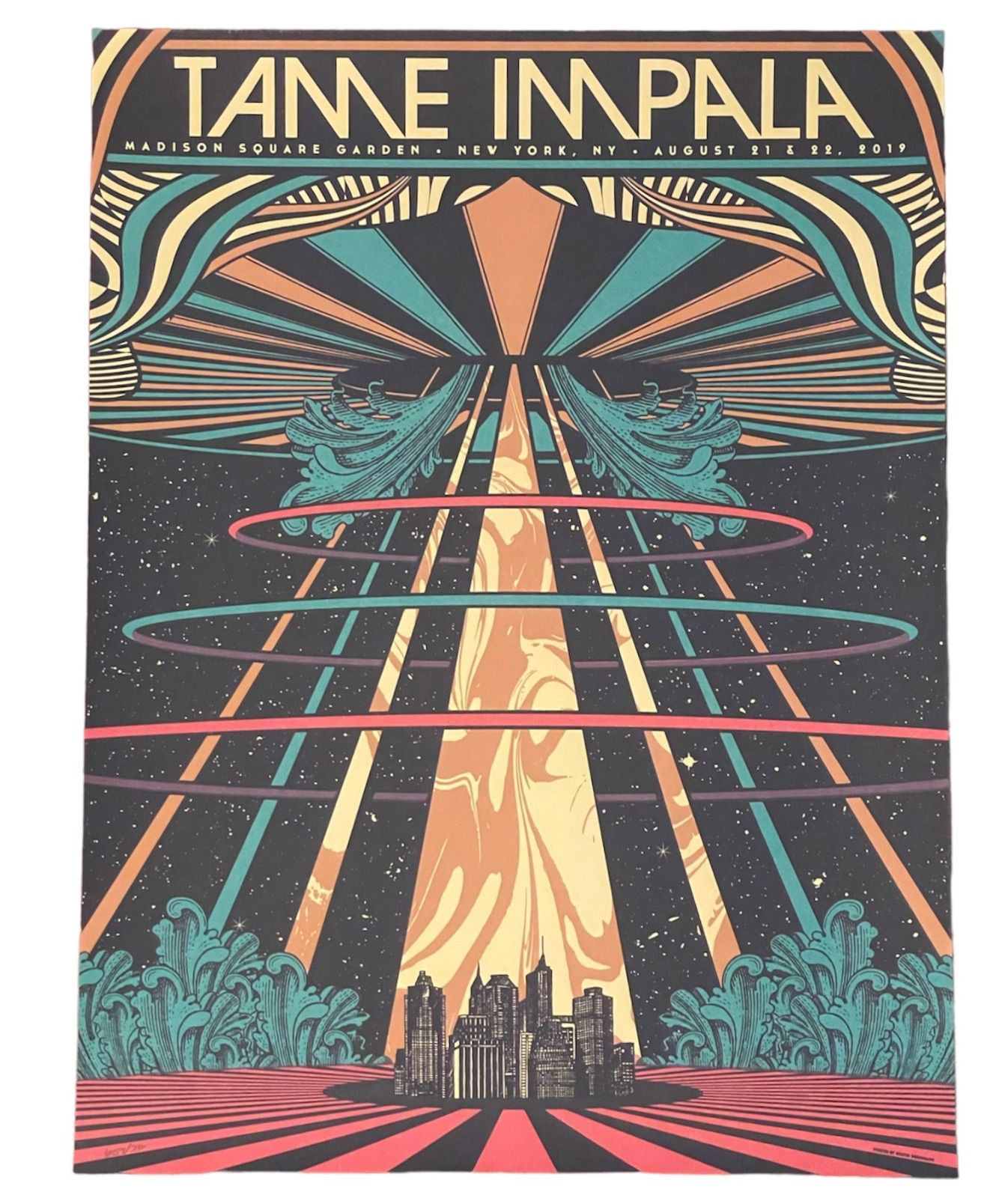 TAME IMPALA ポスター リトグラフ MADISON SQUARE GARDEN 2019 8-21.8-22