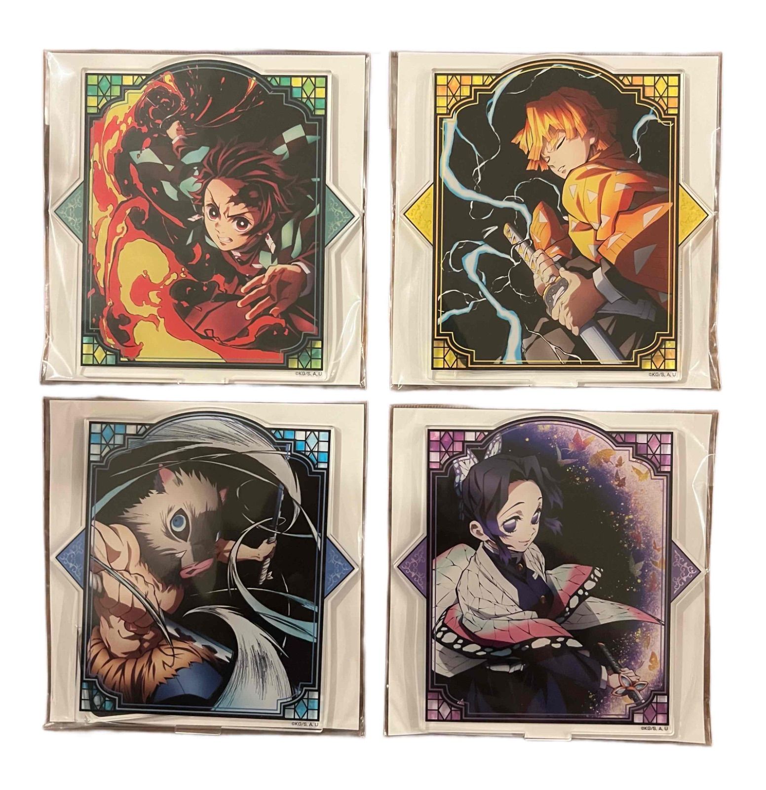 鬼滅の刃 全集中展 アクリルマスコット 4種セット 竈門炭治郎 - 我妻善逸 - 嘴平伊之助 - 胡蝶しのぶ