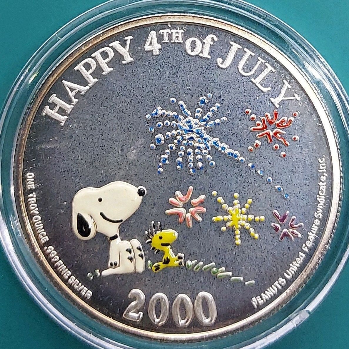 スヌーピー銀貨 1トロイオンス 999 fine silver 品 ケース付き