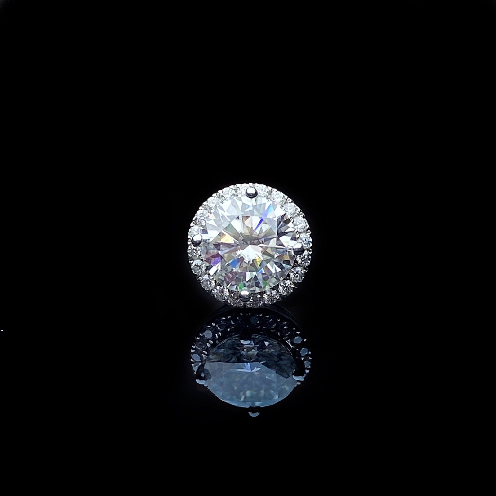 2.0ct 鑑定済み 最高級グレードモアサナイト プラチナ加工