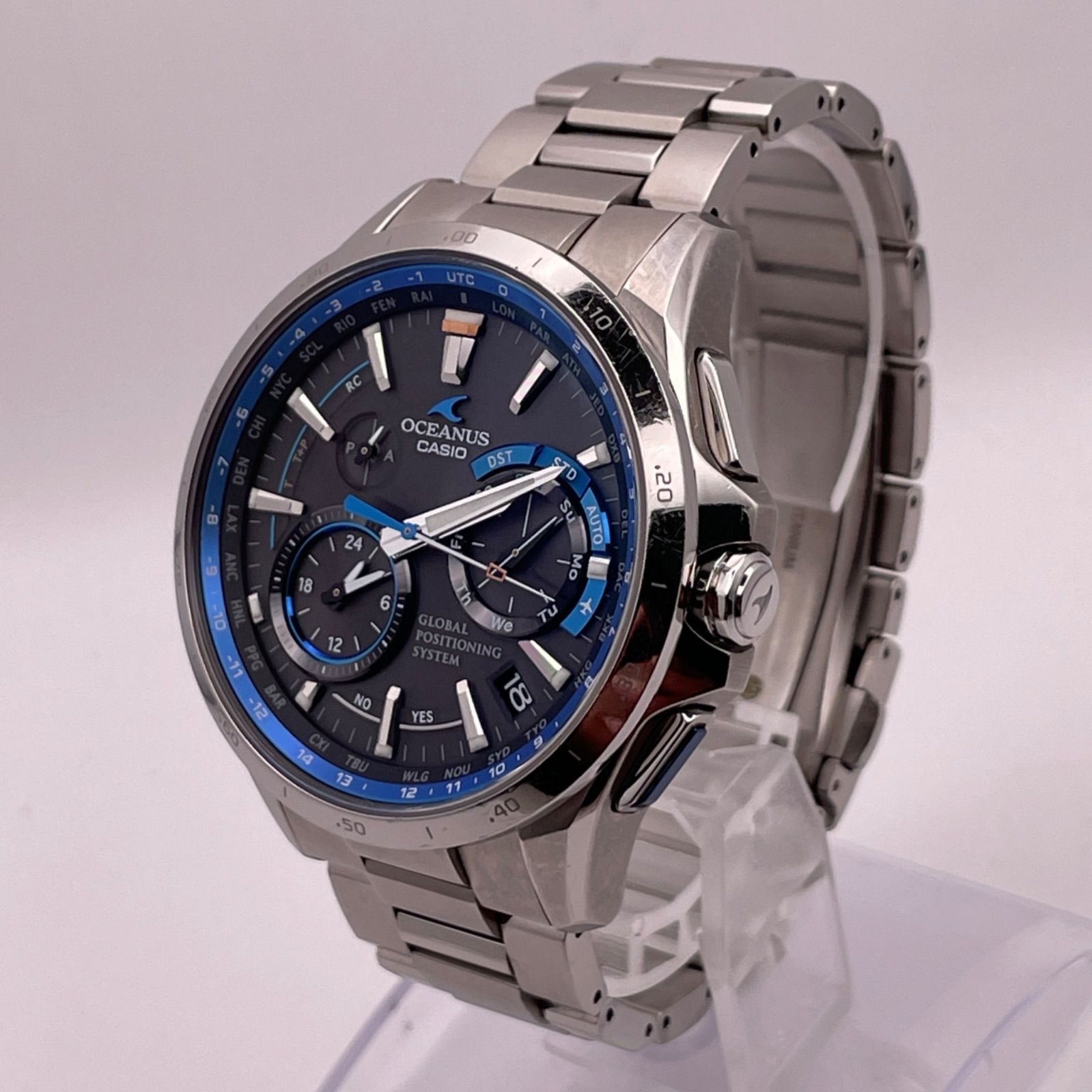 T454）良品 稼動品 CASIO カシオ GPS電波ソーラー OCEANUS オシアナス 