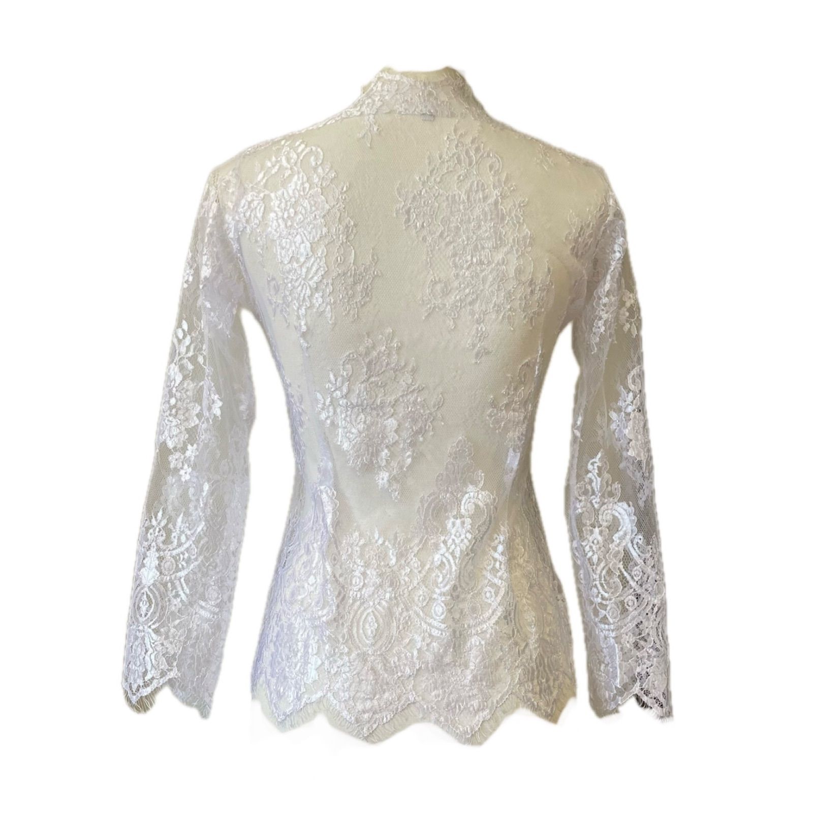Kebaya クバヤ メタリック チュール【スノーホワイト】レーストップス