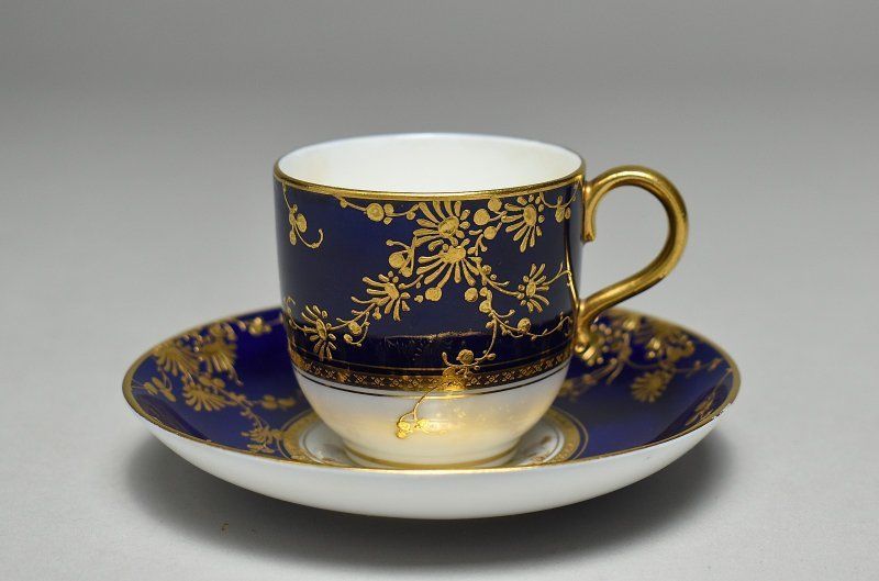 蔵A5012a アンティーク ロイヤルウースター ハンドペイント カップ＆ソーサー オーバルプレート スクエアプレート ケーキ皿