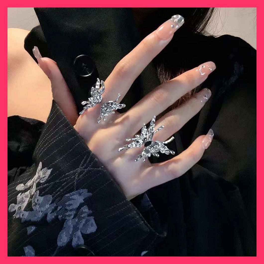 Spark かわいい 指輪 リング レディース バタフライ スワロフスキー 製 クリスタル シルバー 925 フリー 彼女 女性 誕生日 プ オープンリング 指輪 レディース 女性 アクセサリー 蝶