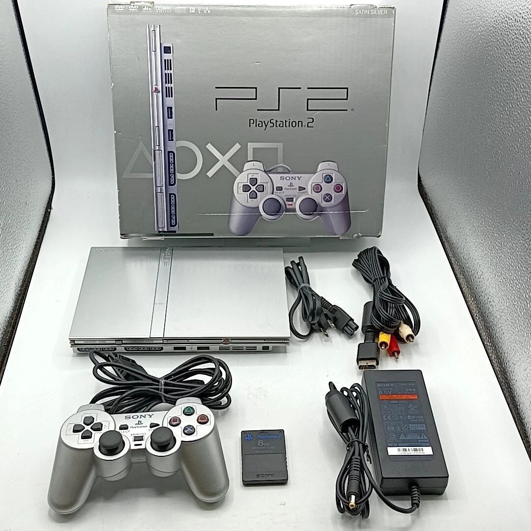 外 き 動作品 PS2 薄型 SCPH-77000 シルバー 動作 済み プレイステーション２ プレステ２ Playstation 2