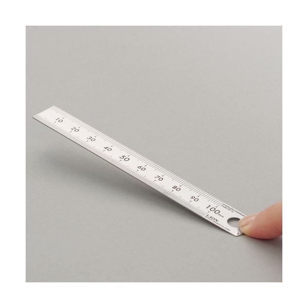 ライオン事務器 ステンレス定規 10 cmPS 50本