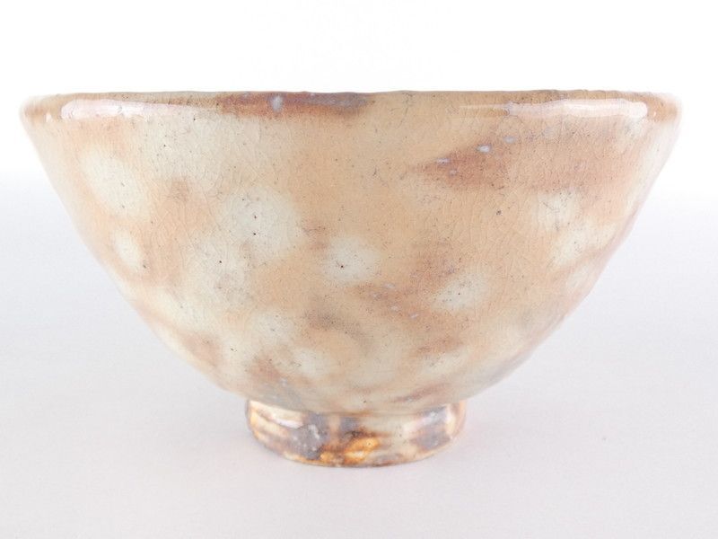 販売 【清宮】山根清玩 造「萩茶碗」共箱 幅 約13.3cm 高さ 約7.8cm
