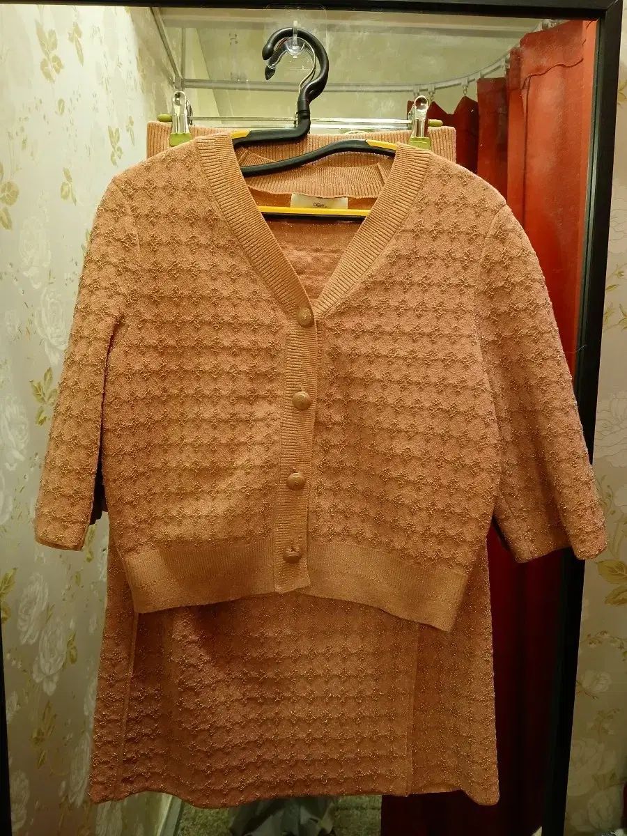 6 12 DEWL カーディガン スカート セット 55 66